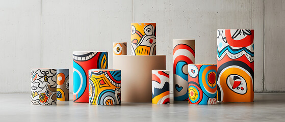Explore creative cardboard packaging designs with hand-drawn illustrations to enhance your budget-friendly branding