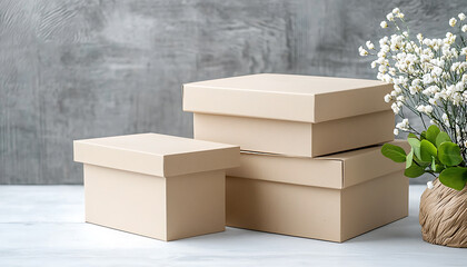 Explore creative uses for a stack of plain kraft boxes in your home and office decor