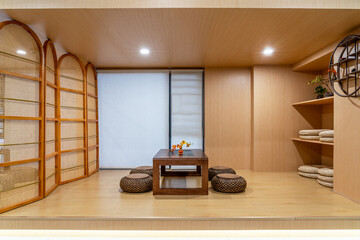 Indoor Japanese-style leisure reception area, living room design