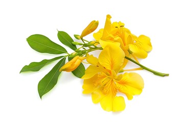 Senna Flower isolated on white background.