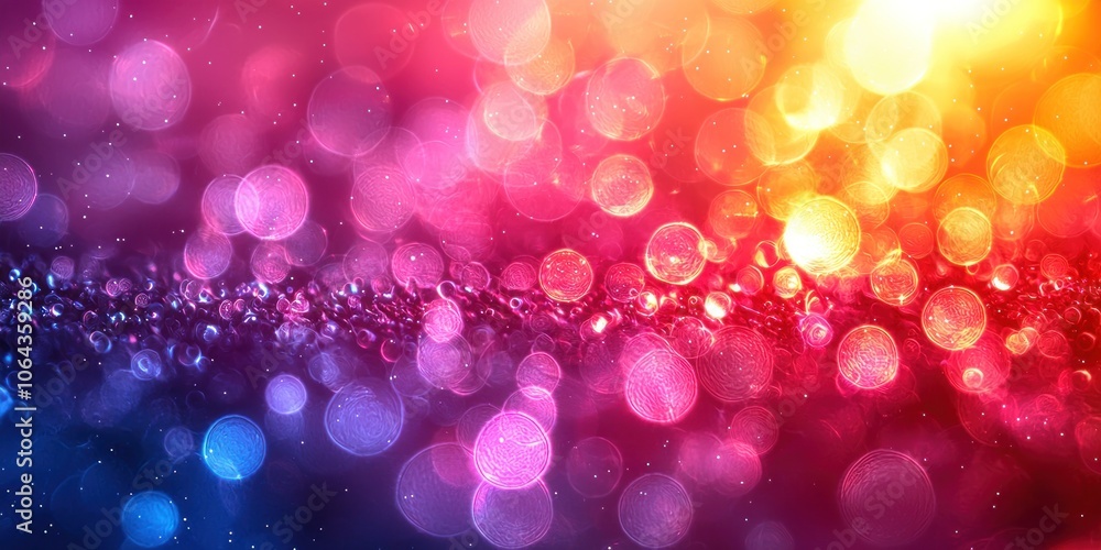Poster Abstract Colorful Bokeh Background with Circular Lights
