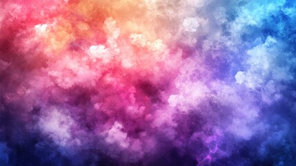 Abstract Watercolor Background   Colorful Sky with Clouds  Pink  Purple  Blue  Orange