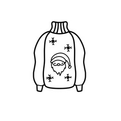 Christmas sweater outline