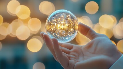 Hand Holding Light Globe