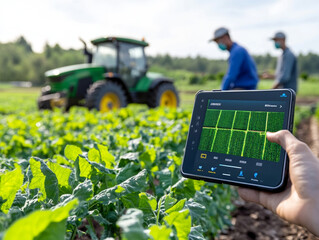 tractor working in the field