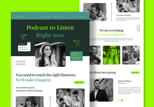 Podcast Landing Page Template