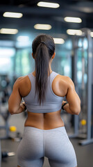 Fototapeta premium Enhance your fitness routine master squats with resistance bands in the gym