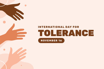 International day for tolerance flat design background celebrate