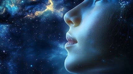 A state of serene mind gazing into the universe
