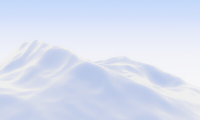 White snow mountain. Snowy terrain
