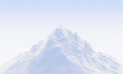 White snow mountain. Snowy terrain