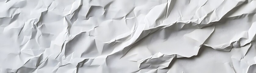 Obraz premium Abstract White Crumpled Paper Texture