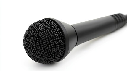 High-Quality Black Microphone Close-Up