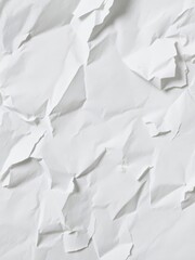 Obraz premium Crumpled white paper on a desk with soft shadows, crumpled