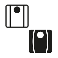 Weight icon. Scale symbol. Fitness tool. Vector illustration.
