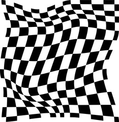 Obraz premium Psychedelic checkerboard pattern