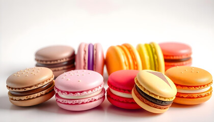 Obraz premium colorful macarons arranged