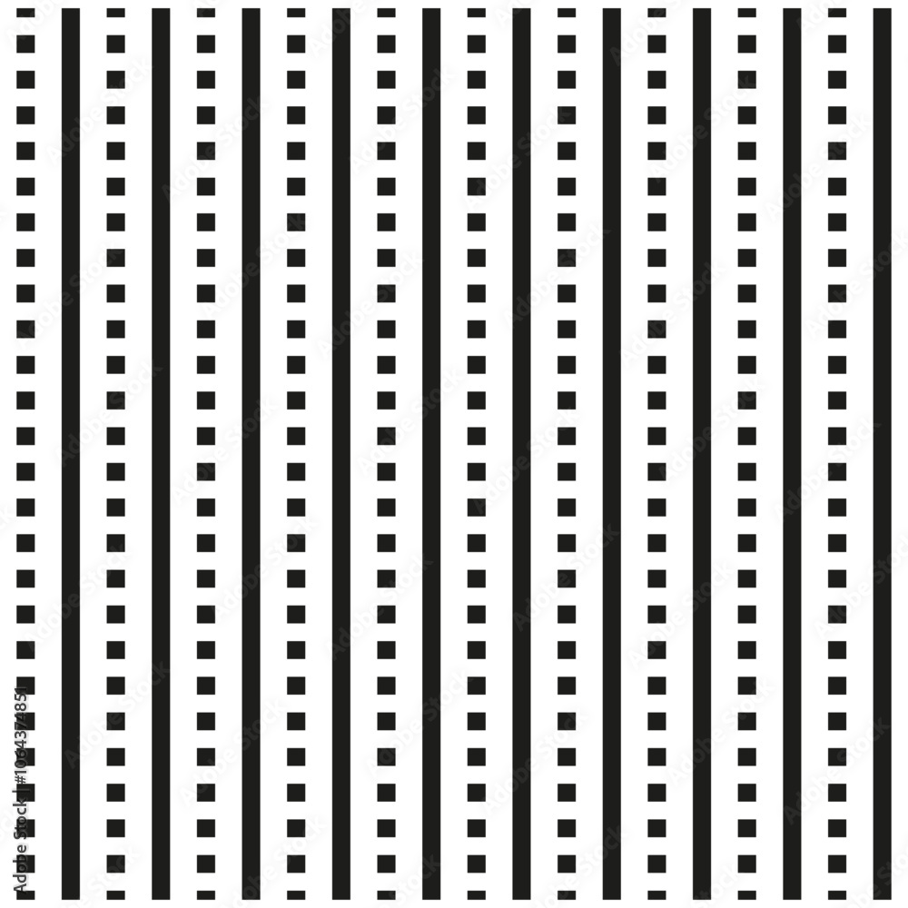Poster vertical line pattern. black striped texture. geometric grid vector. modern minimal background.
