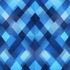 Obraz premium A detailed blue diamond pattern with a mix of gradient shading and solid blue hues. The seamless design alternates between dark and light blue diamonds, creating a vibrant geometric pattern perfect