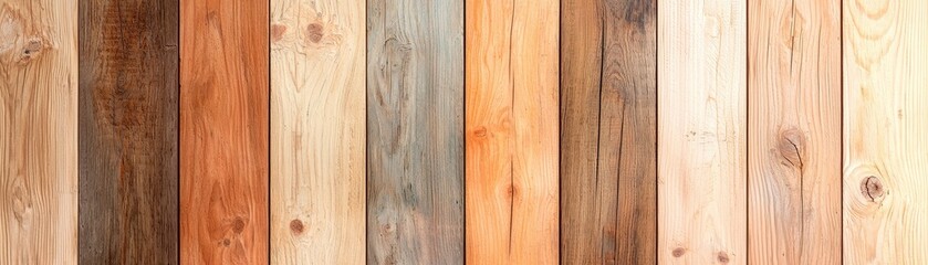 Fototapeta premium Rustic Wood Plank Background Texture Natural Brown Beige and Gray Tones