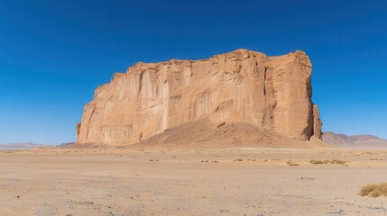 Majestic Sandstone Cliff in Desert Landscape   Arid Nature Photography