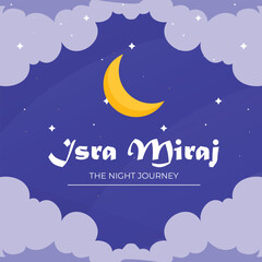 Isra miraj 2025 the night journey greetings card background