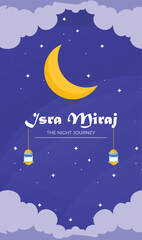 Isra miraj 2025 the night journey greetings card background