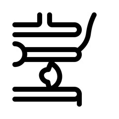 breast cancer detection tool icon with line style, perfect for user interface projects