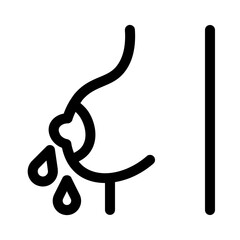 dripping breasts icon with line style, perfect for user interface projects