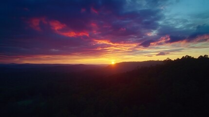 Obraz premium Sunset Over Mountains