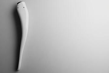 A modern prosthetic leg is showcased, highlighting its sleek design and innovative technology in a contemporary setting. Generative AI