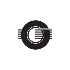 O guitar o logo design illustration