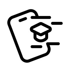 fast track education icon with line style, perfect for user interface projects