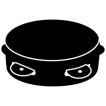 black tambourine musical instrument clip art preview
