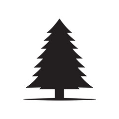 Obraz premium Holiday Christmas Tree Icon Vector Isolated on White.