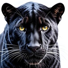 Ai-generated black panther head.