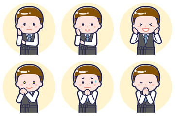 男性バーテンダーのポーズセット_04