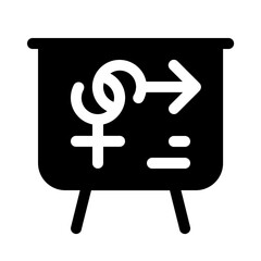 biology lesson icon with glyph style, perfect for user interface projects