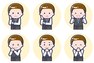 男性バーテンダーのポーズセット_04