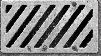 Seamless texture of silver metal grate with long slits, top view, metal, grate, texture, seamless, silver, drain, water.