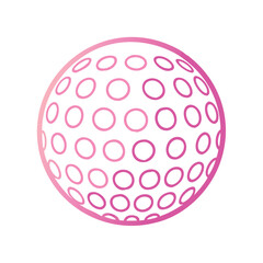 Realistic Dimpled Golf Ball Illustration, Detailed illustration of a golf ball with a dimpled surface, representing the sport of golf, recreation, and outdoor activities.
