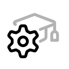 graduation regulations icon with duoline style, perfect for user interface projects