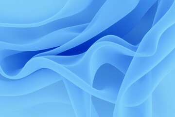 Soft Flowing Blue Fabric with Layered Translucent Waves.generative AI
