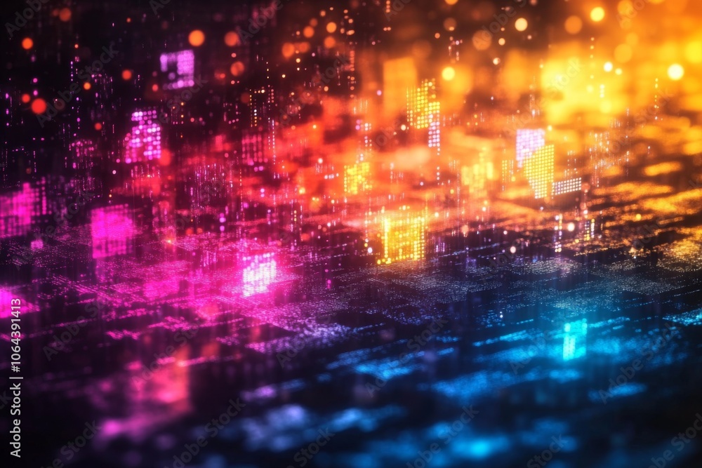 Aufkleber abstract visualization showcasing an ai's ability to analyze documents.