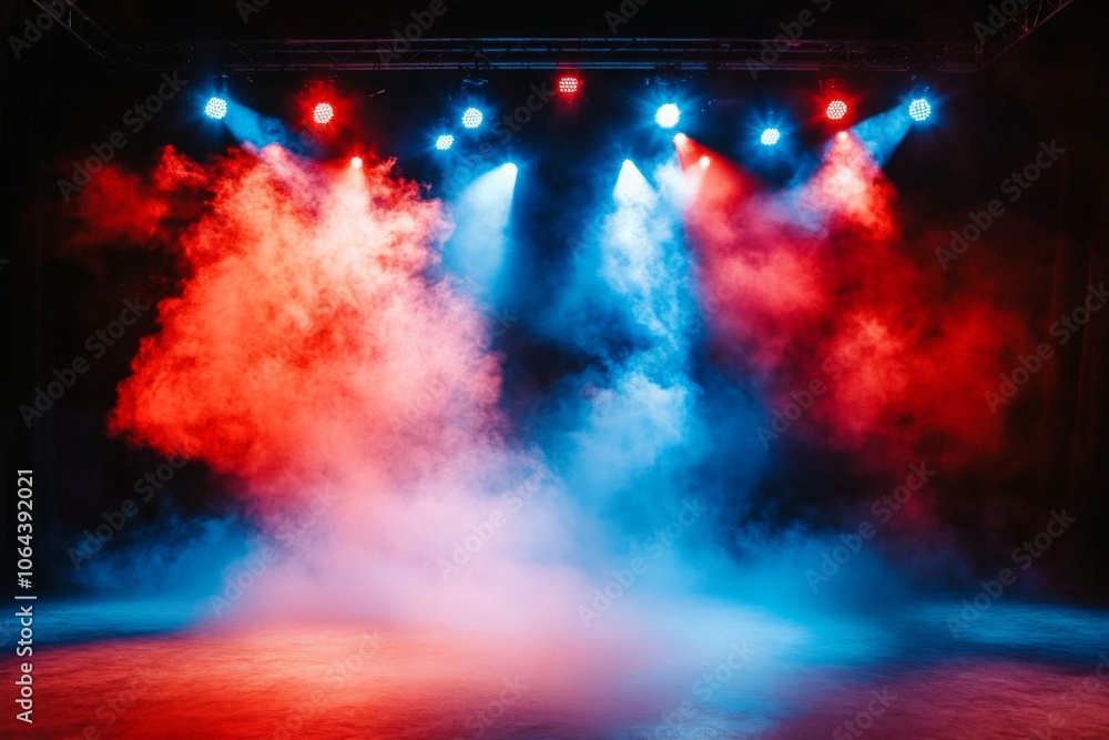 Poster revolutionary particle effects add depth to festive stage presentations.