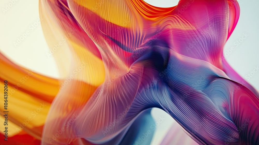 Aufkleber abstract colorful art with flowing patterns and textures
