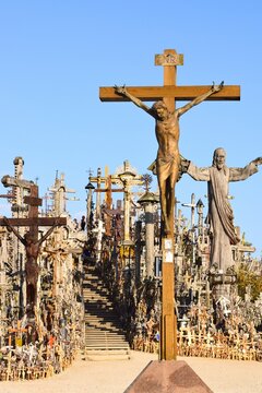 Crosses at the hill of crosses in Lithuania