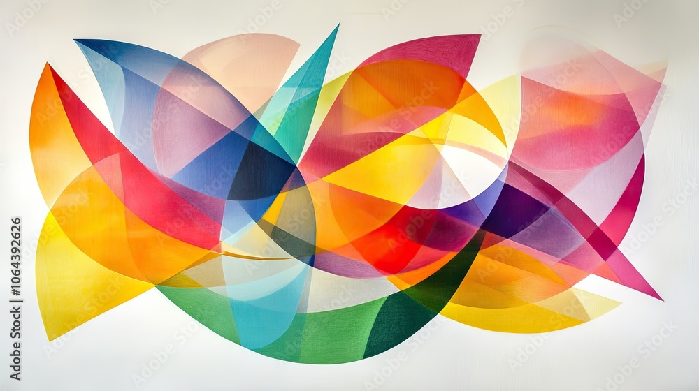 Poster vibrant abstract art with dynamic color layers