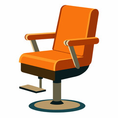 barber salon chair with a white background