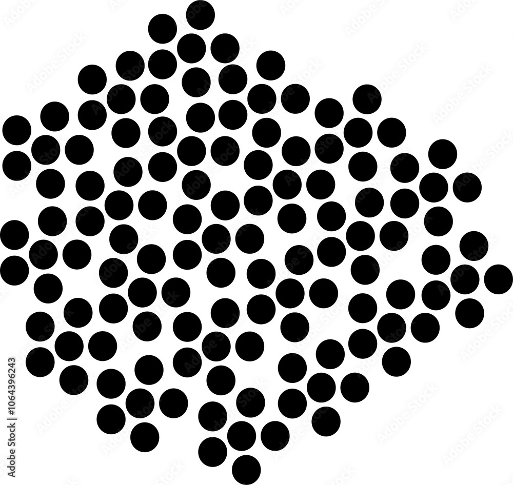 Poster points seamless pattern. circles random background texture.